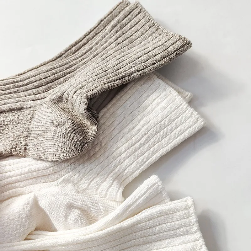 

Органические натуральные конопляные Молодежные спортивные носки (оригинальный цвет конопли) мужские носки, женские носки средней высоты, дышащие, co