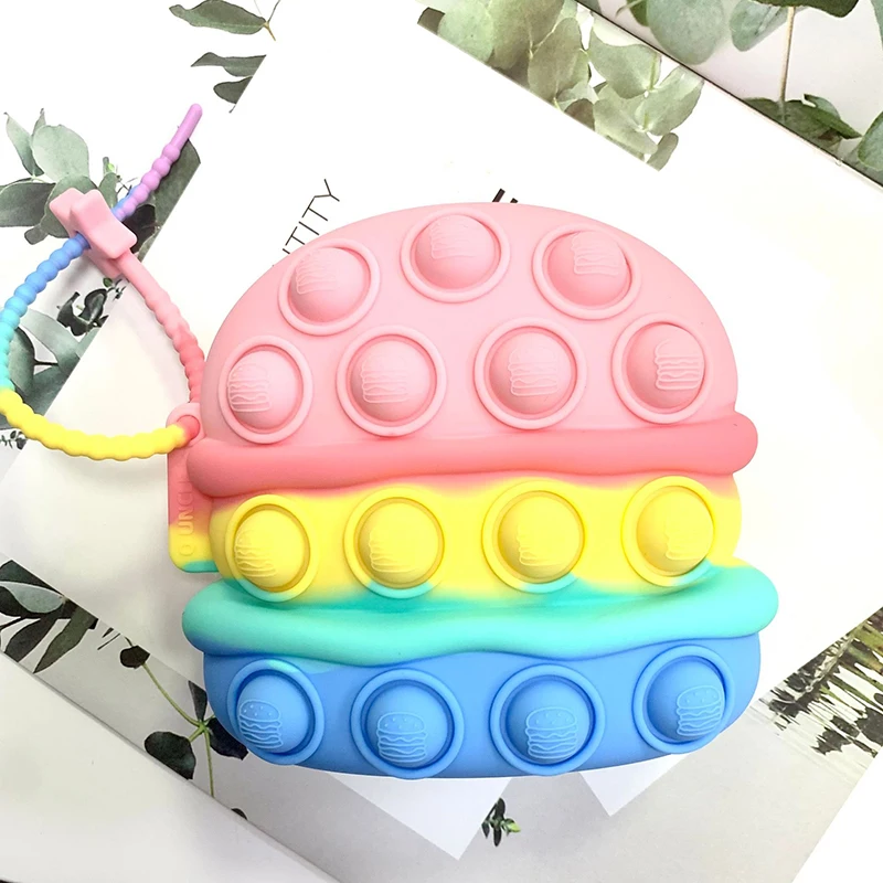 

Antistress Kawaii Fidget Toys Decompression Sensory Stress Ball Push Bubble Adult Child Gifts Squishy Animal Hamburger Kids Toys