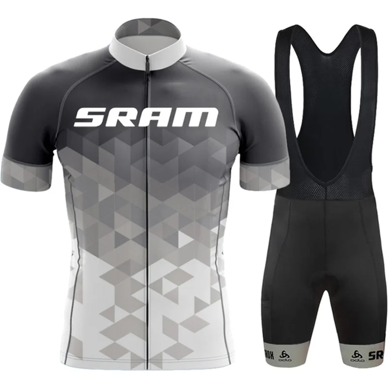 

2023 SRAM Cycling Jersey Set Summer Short Sleeve MTB Bicycle Ropa Ciclismo Maillot Men Clothing Cycling Bib Shorts Jersey Kit