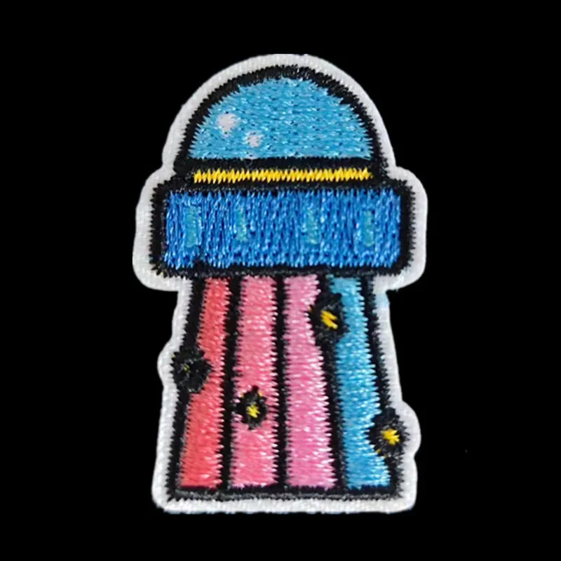 

Embroidery Cartoon Patch Color Airship Logo Iron on Patches for Clothing Accessories Diy 3D Stickers Strange things Gifts