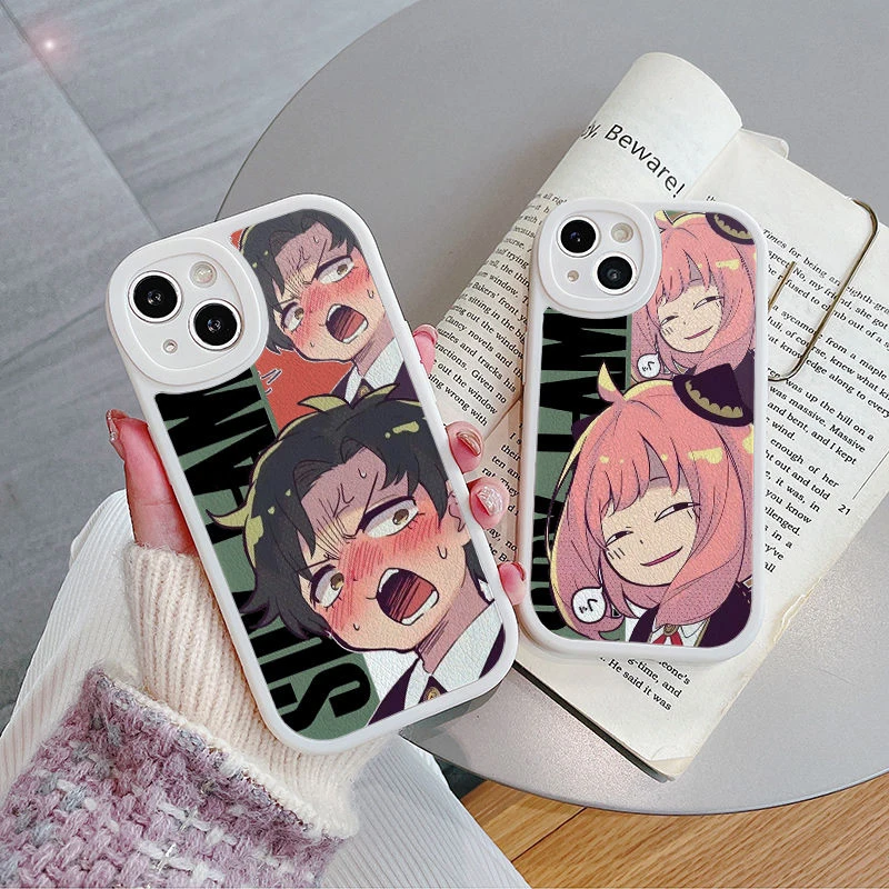 

Чехол Kawaii Spy X Family Anya для Iphone, мягкий силиконовый чехол для Iphone13 11 12pro Max Xr Xs 7 X Se 8 6Plus