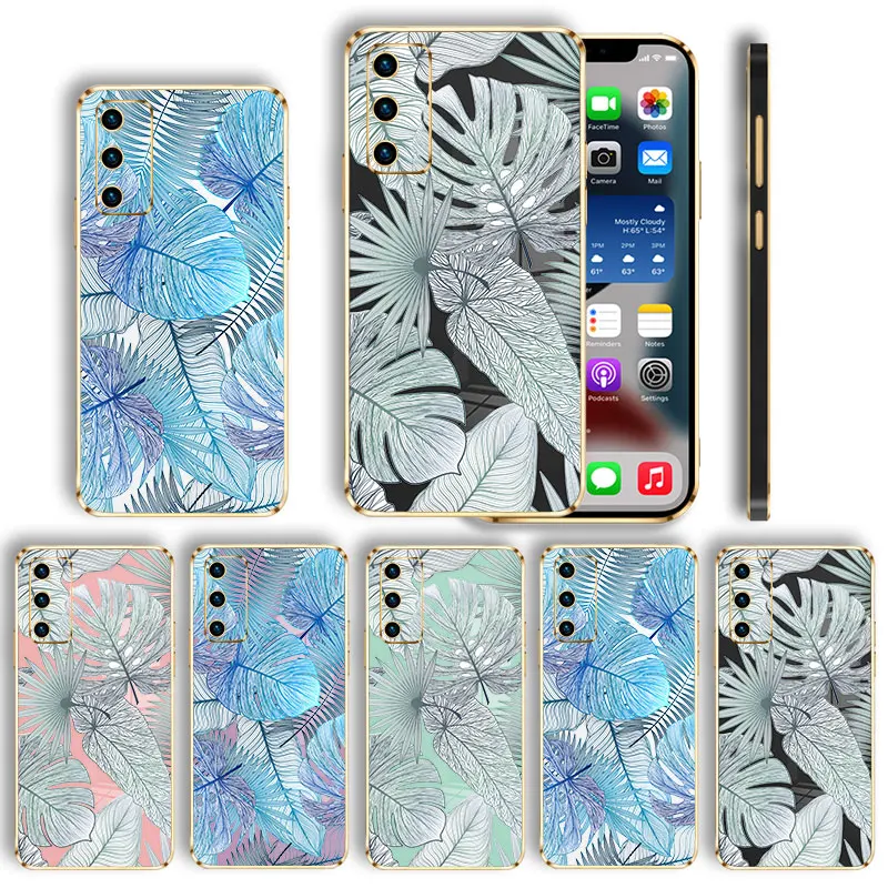 

Back Modern Tropical Summer Phone Cases For Samsung Galaxy S20 FE S22 Ultra 5G S21 Plus S8 S9 S7 S10 Lite Note 20 10 S10e S20FE
