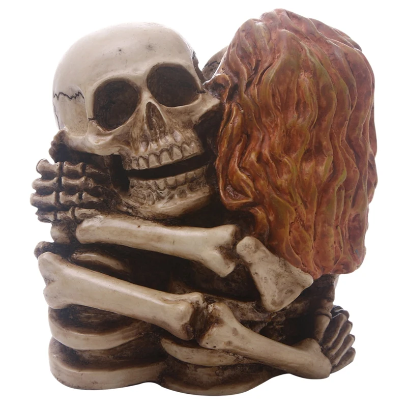 

Embrace Skull Model Resin Skull Crafts Ornaments Decoration Horror Jewelry Jewelry Props Skull Ornaments