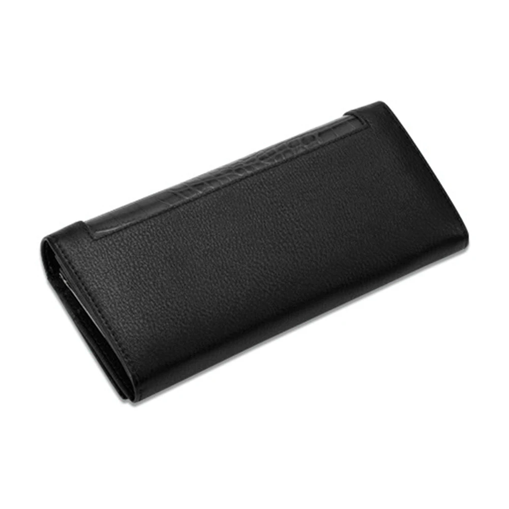 Simple Crocodile-Pattern Solid-Color Long Wallet Wear-Resistant Ultra-thin Coin Purse Gift For Birthday
