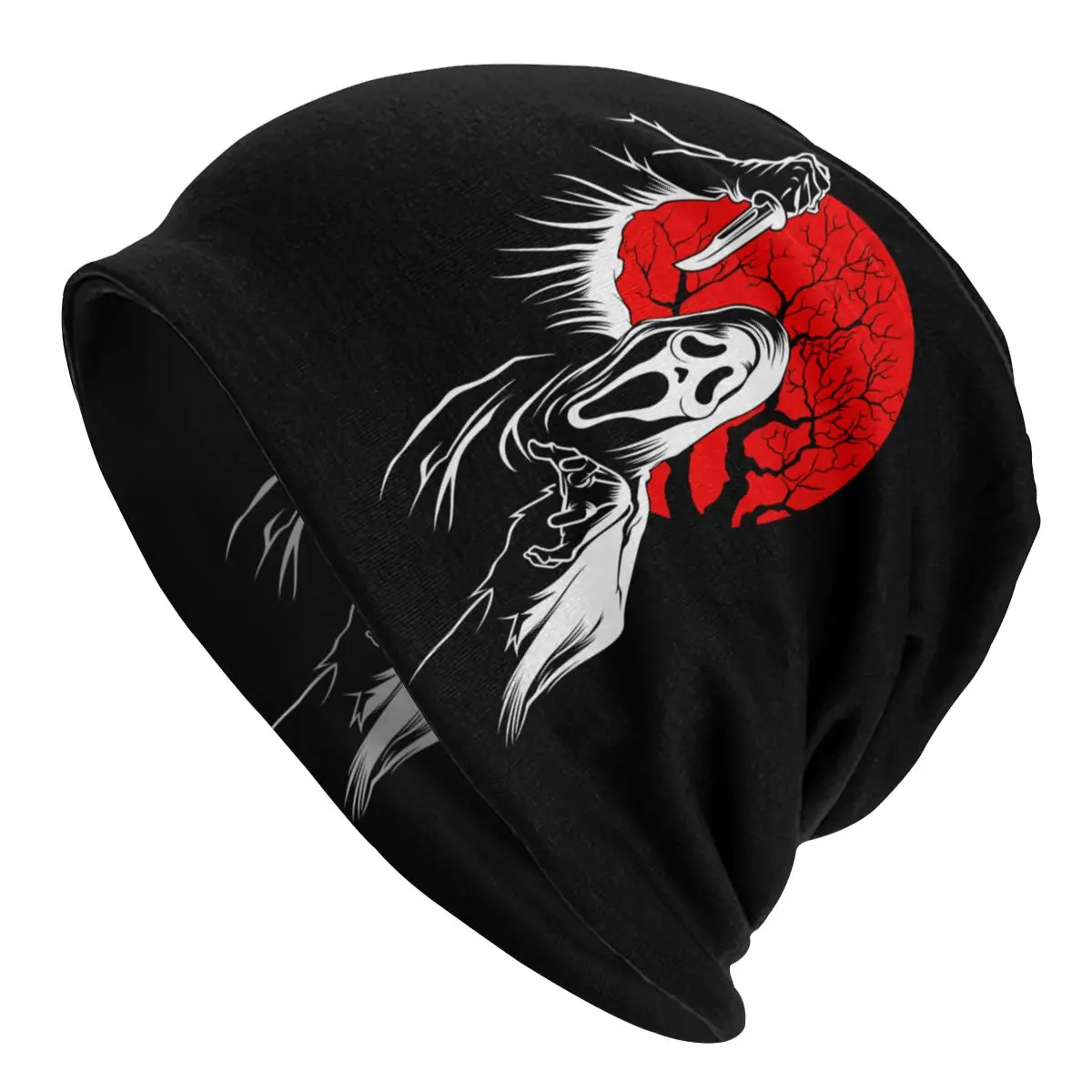 

Hip Hop Winter Warm Women Men Knitted Hats Adult Scream Ghostface Skullies Beanies Caps Halloween Ghost Horror Movie Bonnet Hats