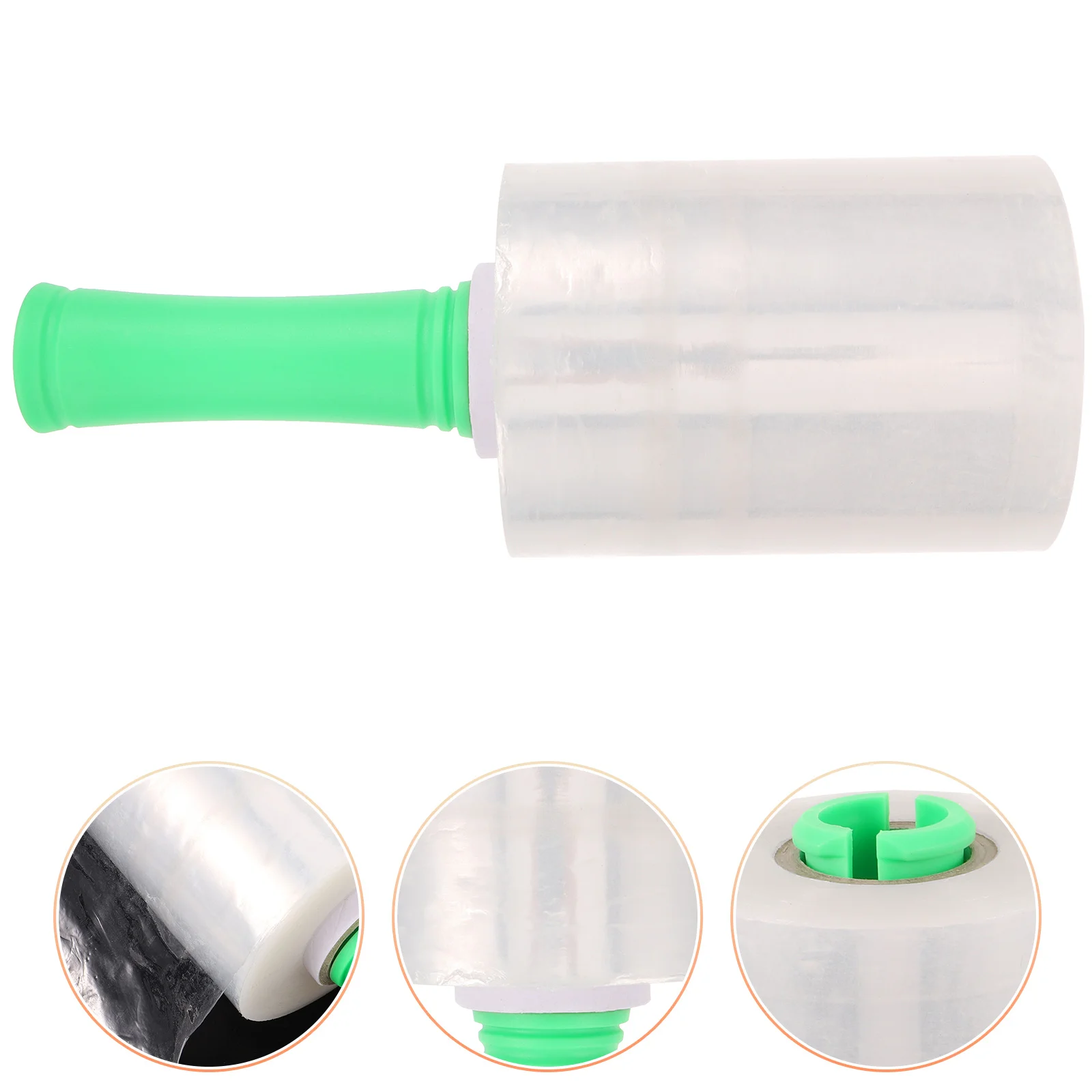 

1 Roll Plastic Handle Shrink Wrap Film Pallet Wrapping Film Shipping Protection Stretch Film
