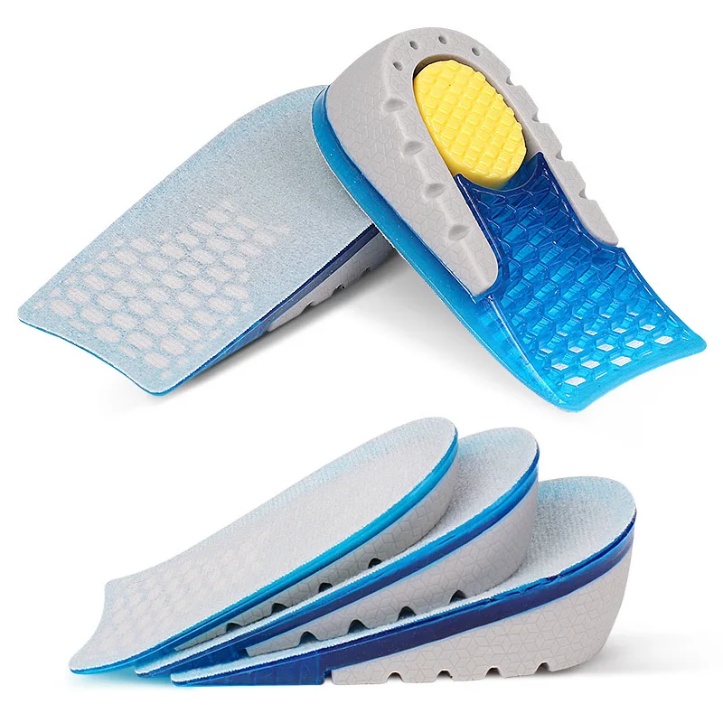

Men And Women Heel Cups Pad Increase Pad Growing Sole Height Insoles Fashion Design Silicone Gel Insert Soft Feet Height