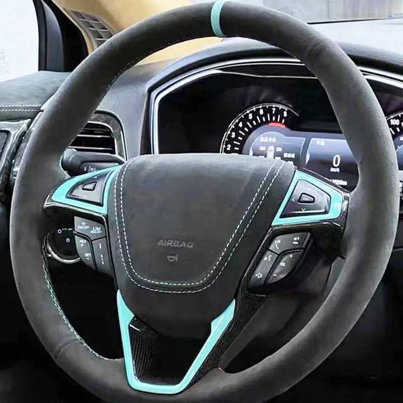 

Автомобильные аксессуары, замшевая оплетка, чехол на руль автомобиля для Ford Mondeo Fusion EDGE 2013-2020 Galaxy 2016-2020 S-Max 2012-2020