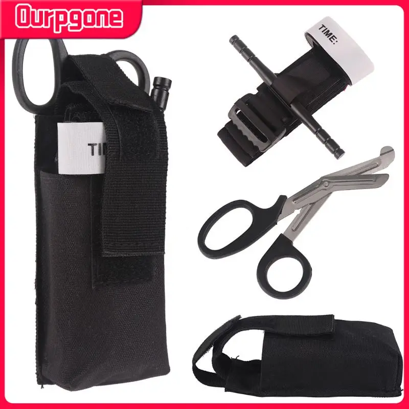 

Outdoor First Aid Kit Survival Fast Hemostasis Emergency Military Exploration One-handed Operation Tourniquet Bandage Scissors