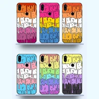 kawaii melting rainbow design phone case for xiaomi redmi note 7 8 9 11 t s 10 a pro lite funda shell coque cover