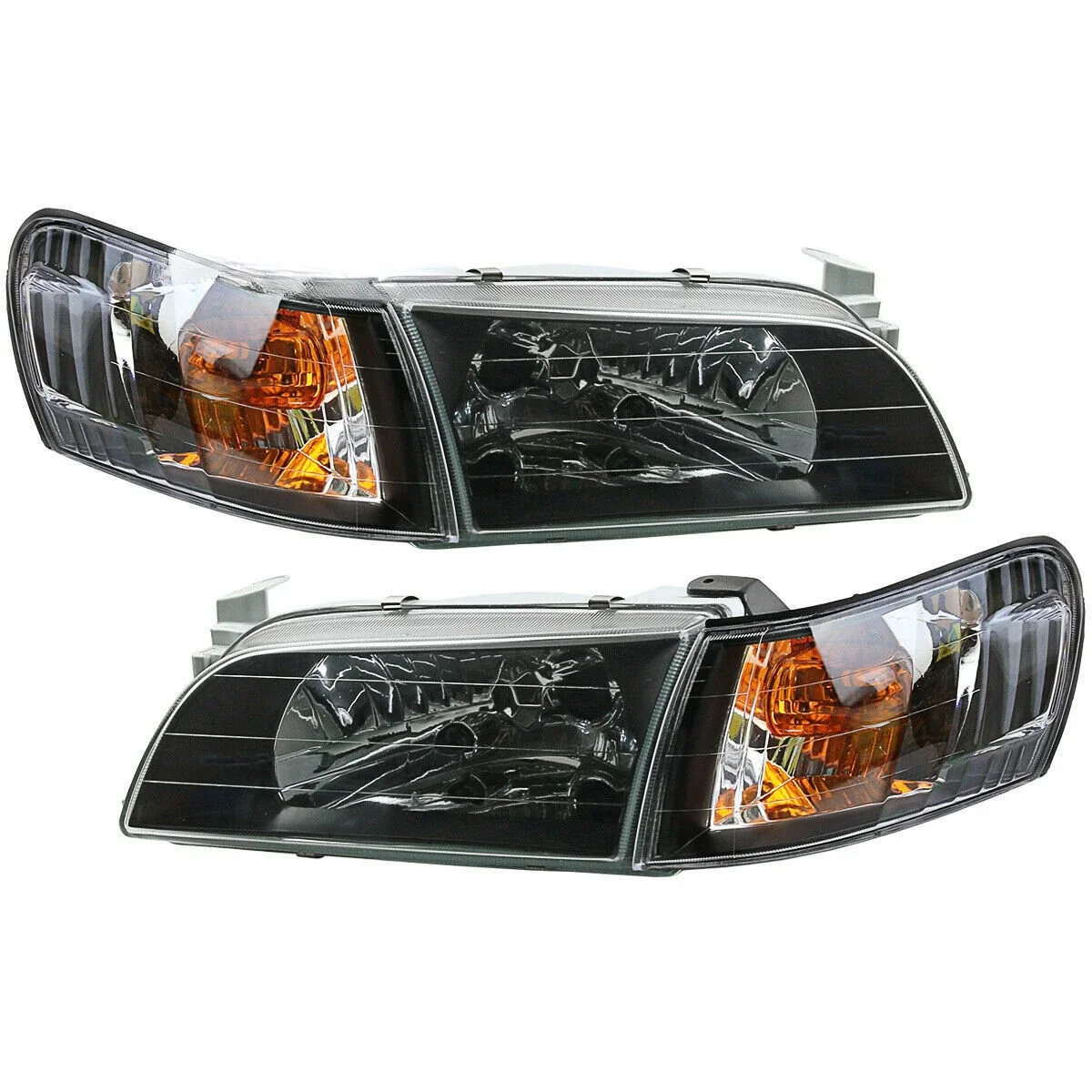 

Указатели поворота для Toyota Corolla AE100 E100 AE101 1993 1994 -1997, автомобильные передние угловые фары, линзы, черные сигнальные лампы, фары