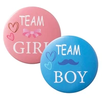 gender reveal button pins 12pcs team boy girl button pins baby shower party favors gender reveal party supplies pink blue