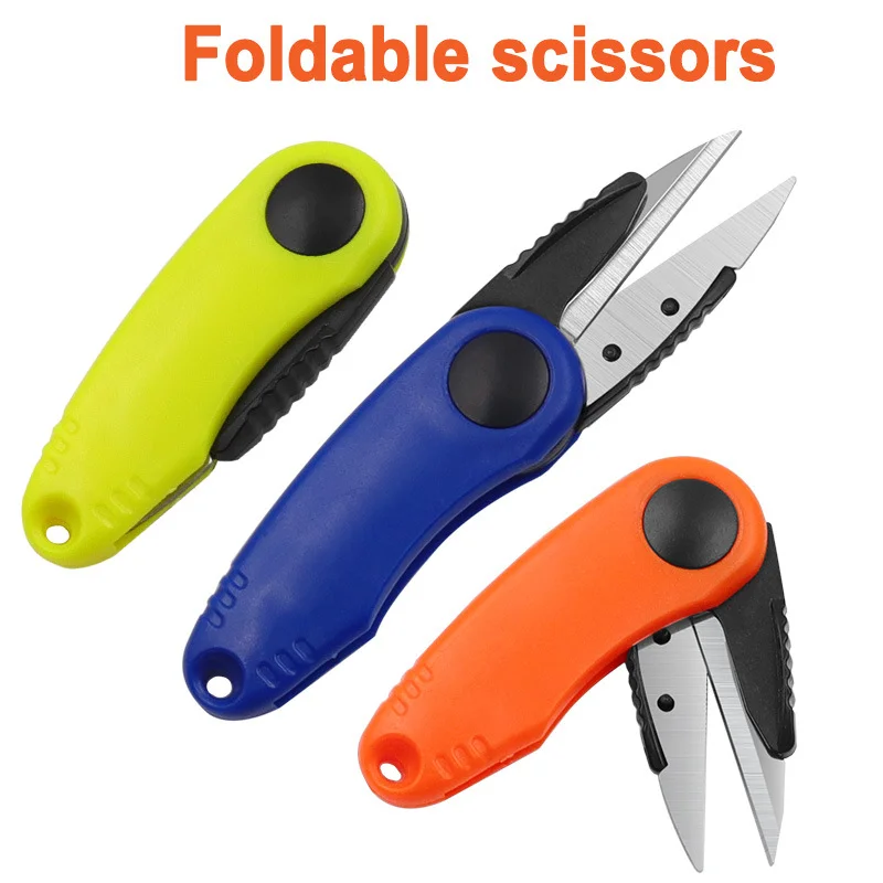 

Stainless Steel Fishing Line Lead Skin Scissors Folding Fishing Scissors Horse Line Scissors Fishing Gear Fishing Supplies