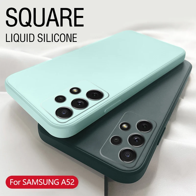 

For Samsung A31 A51 A71 A81 Liquid Silicone Square Case For Samsung S21 S20 FE S10 A91 A82 A72 A52 A42 A32 A22 A12 4G 5G Cover