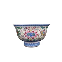 chinese old porcelain qing qianlong enamel color ganoderma lucidum grain pomegranate bowl