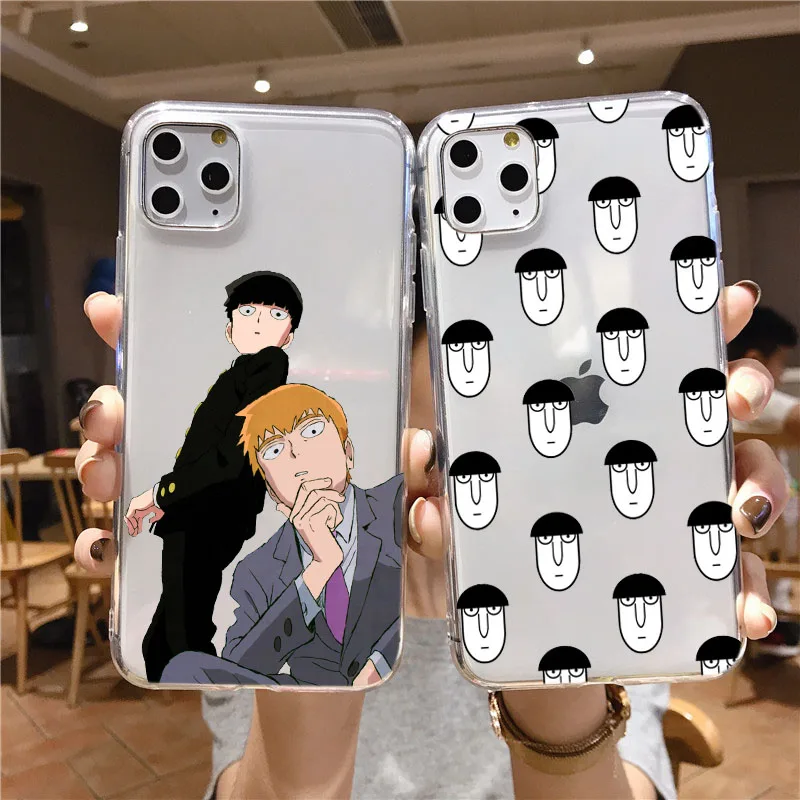 

Japanese cartoon Mob psycho 100 Shigeo Kageyama anime Phone Case For iPhone 14 13 12 11 Pro Max Mini XS X XR 7 8 Plus Soft Cover