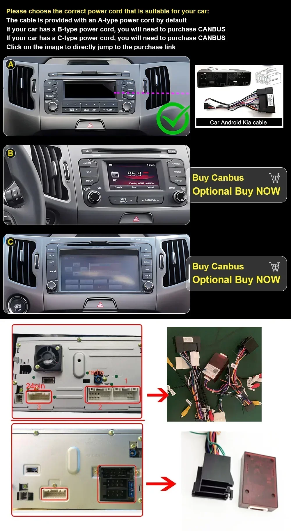 Фото Радиоприемник CHSTEK с беспроводным Carplay для Kia Sportage R 3 SL 2010 2011 2012-2015 2016, автомобильный мультимедийный проигрыватель Android с Wi-Fi, Bluetooth и GPS №2