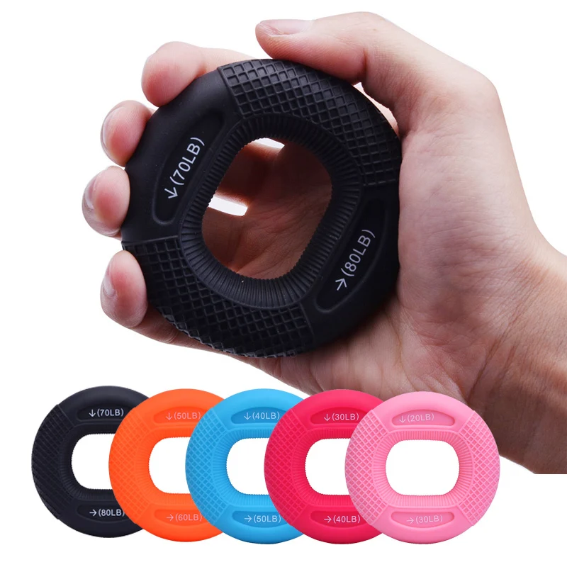 

Portable Silicone Adjustable Hand Grip 20-80LB Gripping Ring Finger Forearm Trainer Carpal Expander Muscle Workout Exercise Gym