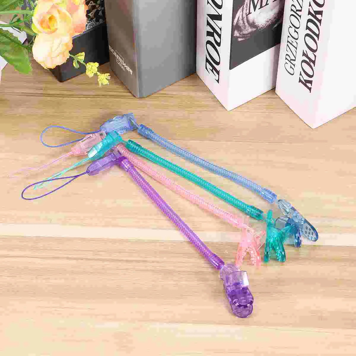 

4Pcs Baby Pacifier Clips Silicone Portable Badge Clips Soother Chain for Kids Infant