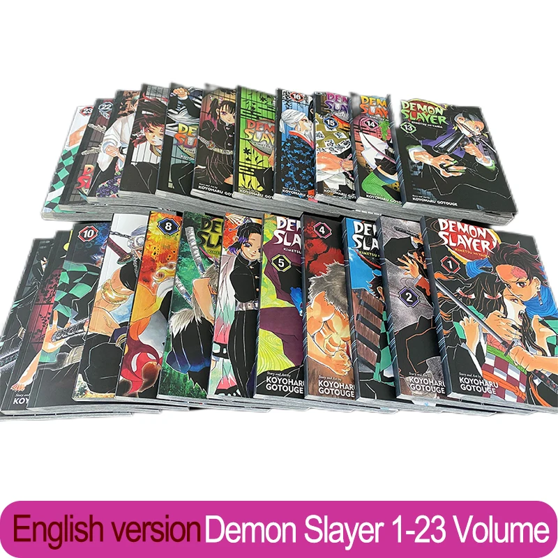 

23 Книга аниме «рассекающий демонов» Kimetsu No Vol 1-23 Yaiba, Япония, фантастика, научная таинственная подвеска, английская версия, манга, комикс