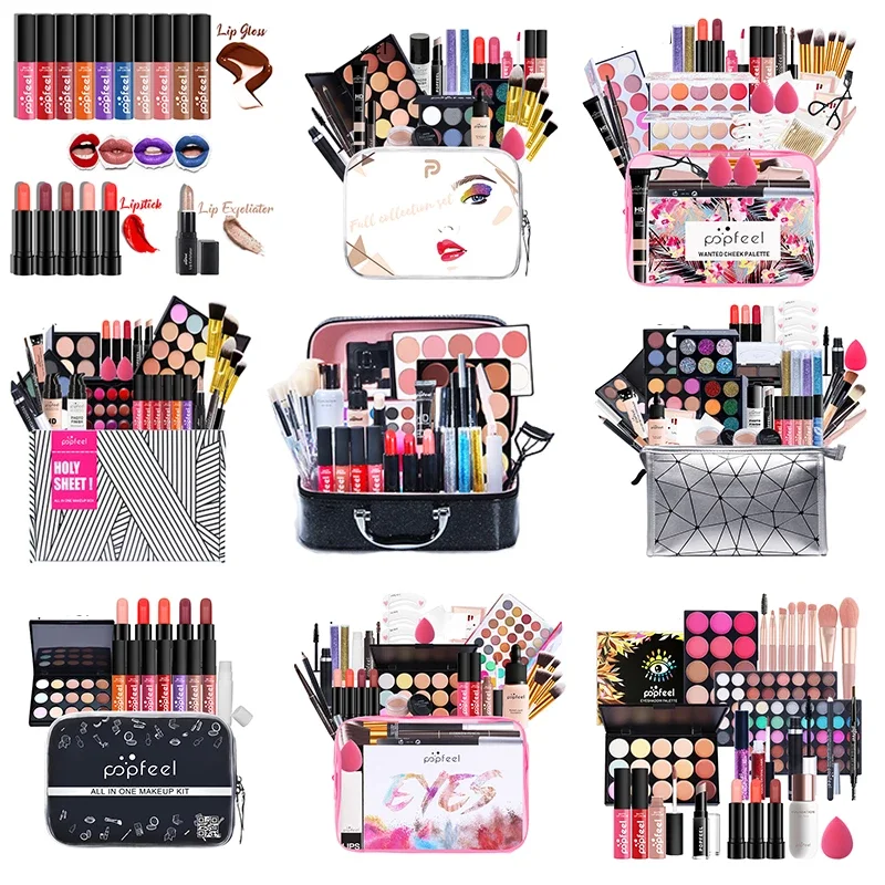 

Professional Makeup Kit Full Set Of Beauty Make Up Starter Eyeshadow Lipstick Concealer Cosmetic Bag Korean Cosmetic Makeup Sets