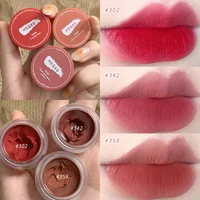 3 colors mousse matte canned lip mud velvet lipstick lip gloss long lasting lip balm lip glaze waterproof women lip makeup