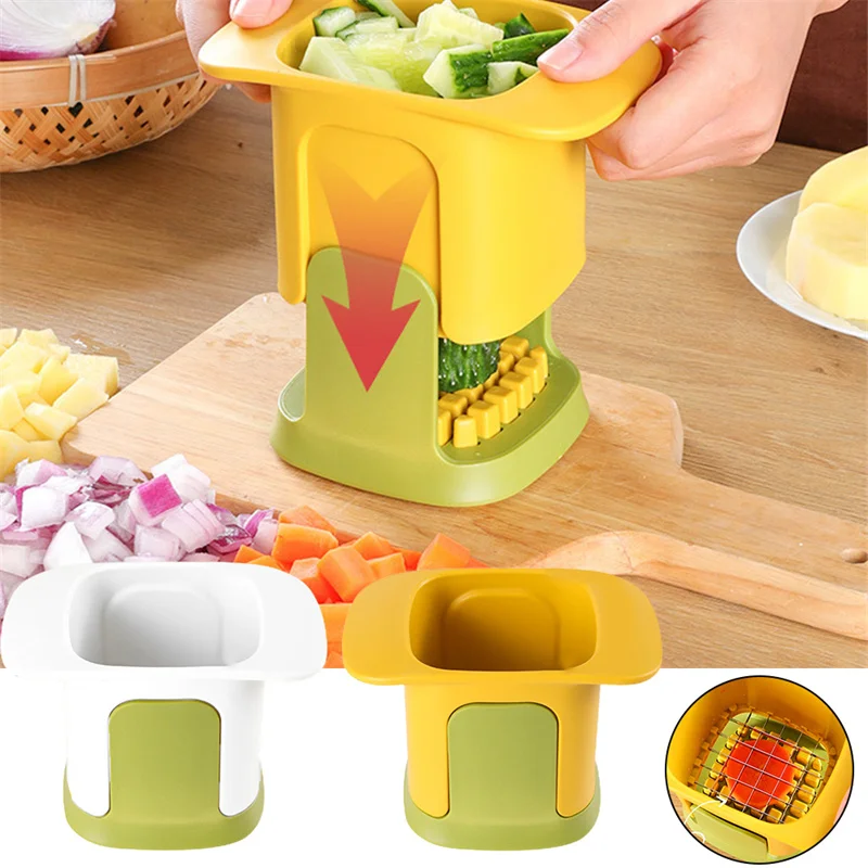 

2 in 1 Multi Function Manual ChopperVegetable Kitchen Mini Vegetable Food Chopper Dicing Slitting Hand Vegetable Chopper