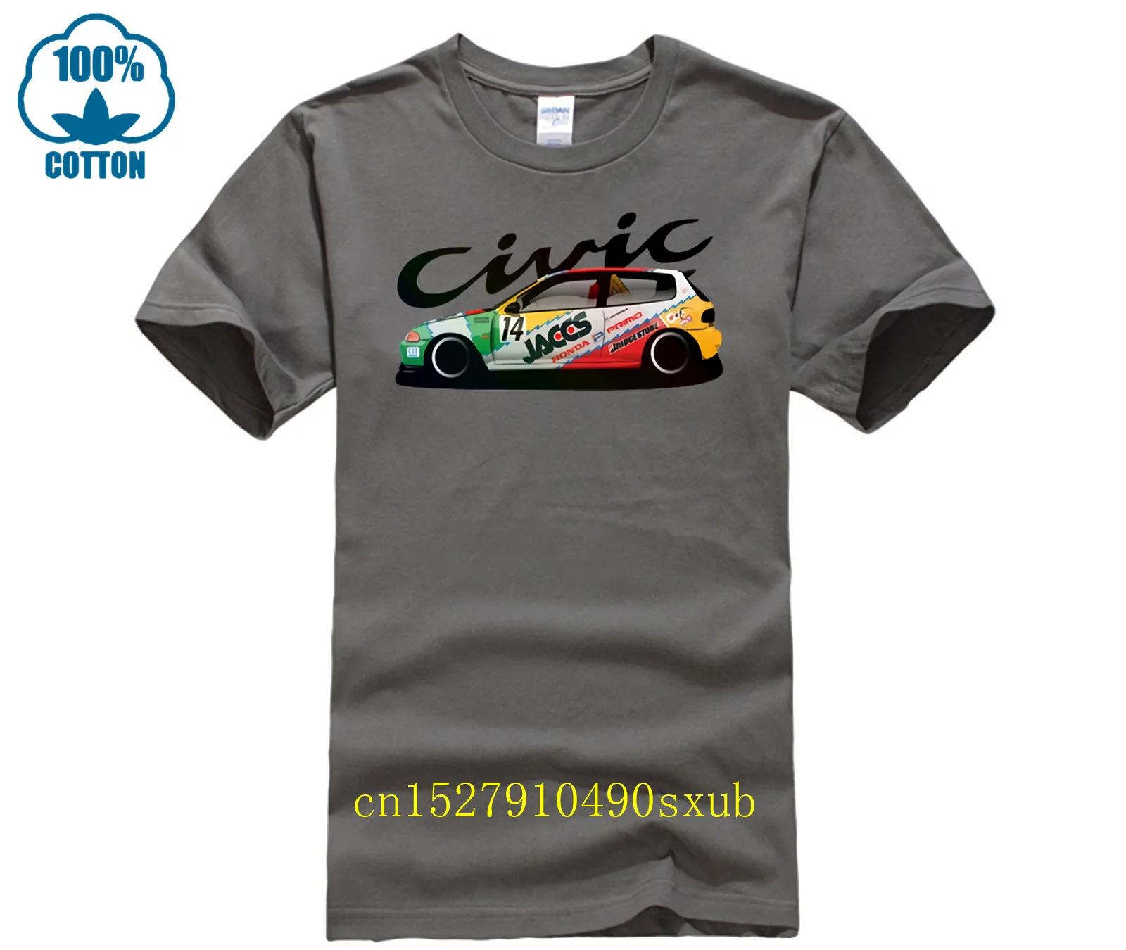 Civic Eg6 Jaccs 90s Jtcc Race Car T Shirt 2024 Newest Summer Men s Short
