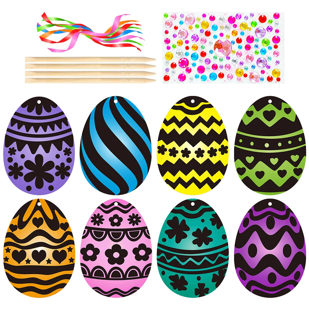 

Easter Scratch Craft Paper Egg Rainbow Kits Kids Diy Set Stuffers Basketcraftsparty Creative Favorsupplies Decor Decoration Bulk
