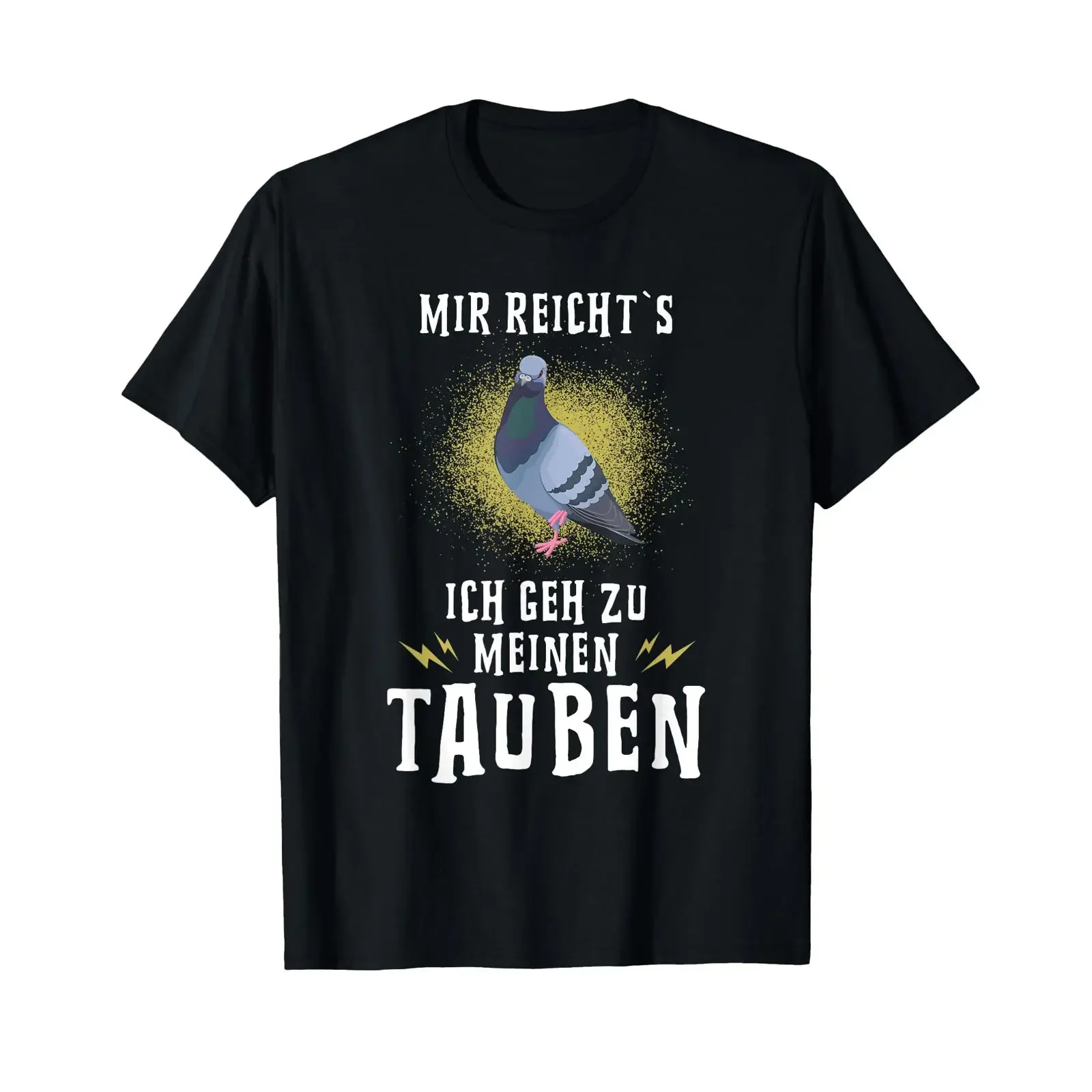 Фото Футболка Mir Reicht s ich geh zu meinen Doves Saying Joke, винтажная, с эффектом потертости, мягкая, удобная, с графическим принтом, мужская, слегка эластичная. №1