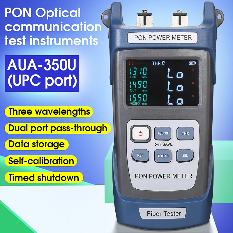 AUA-350U(UPC Port)/350A(APC Port)(Optional) Optical Communication Test Instruments FTTX/ONT/OLT 1310/1490/1550nm PON Power Meter