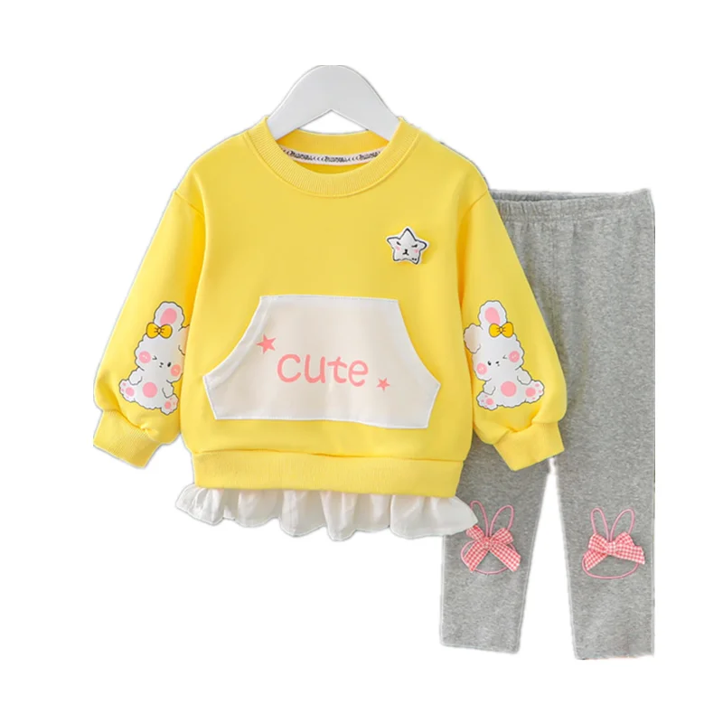 

New Spring Autumn Baby Clothes Suit Children Girls Cute Fashion T-Shirt Pants 2Pcs/Sets Toddler Casual Costume Kids Sportswear