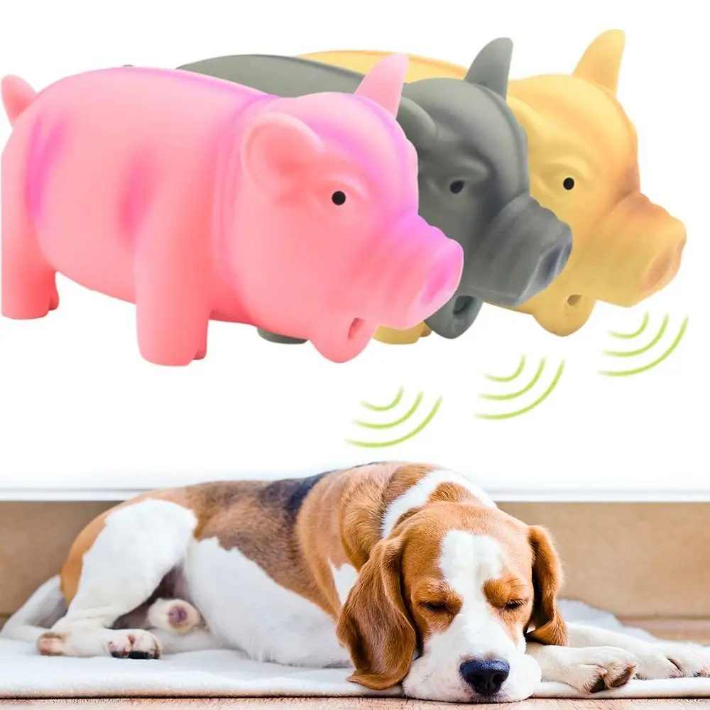

Chew Training Bite Interactive Pets Accessories Latex Pet Chew Toys Squeak Dog Chew Toys Rubber Sound Pig