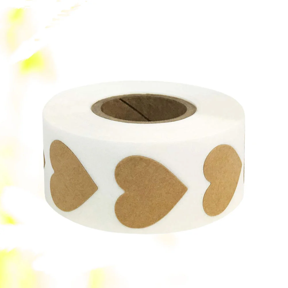 

1 Roll Heart Shape Stickers Chic Packing Label DIY Sticker Self-Adhesive Sticker for Packaging
