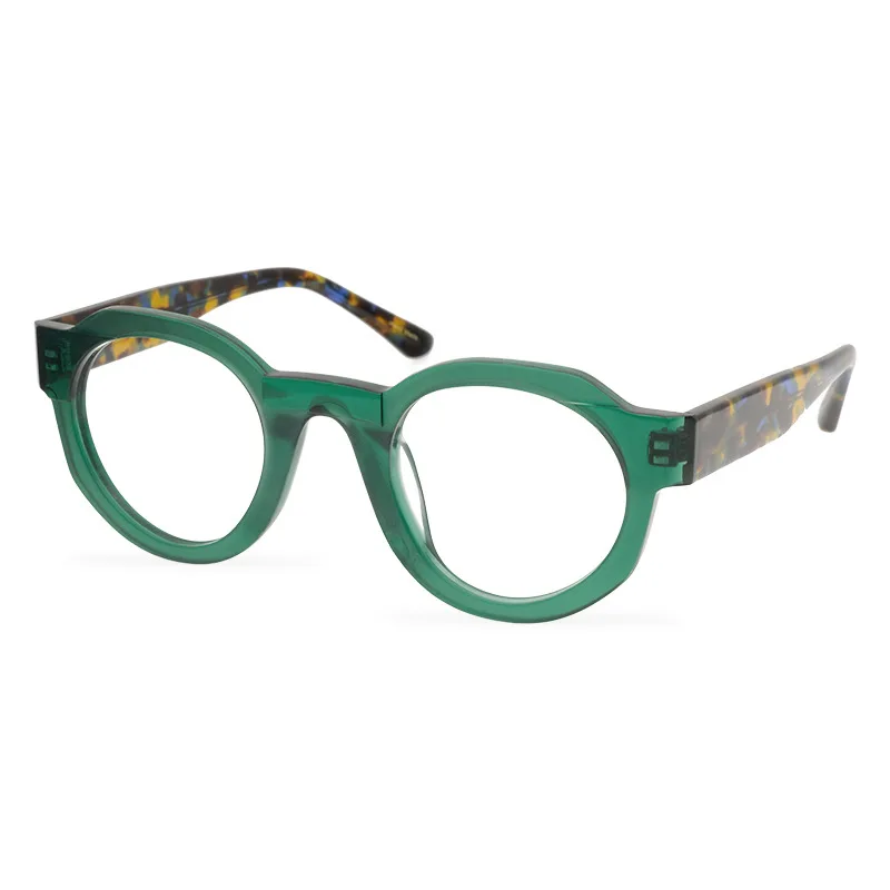 

Zerosun Round Eyeglasses Frames Male Women Vintage Nerd Myopia Glasses Men Anti Reflection -150 200 Black Tortoise Spectacles