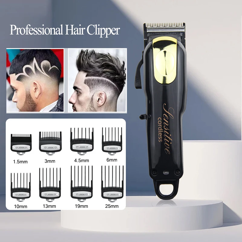 

10W High Power Hair Salon Electric Clipper Men's Hair Trimmer Barber Shop 2600mAh Large Battery Rechargeable Hair Cutting Tool