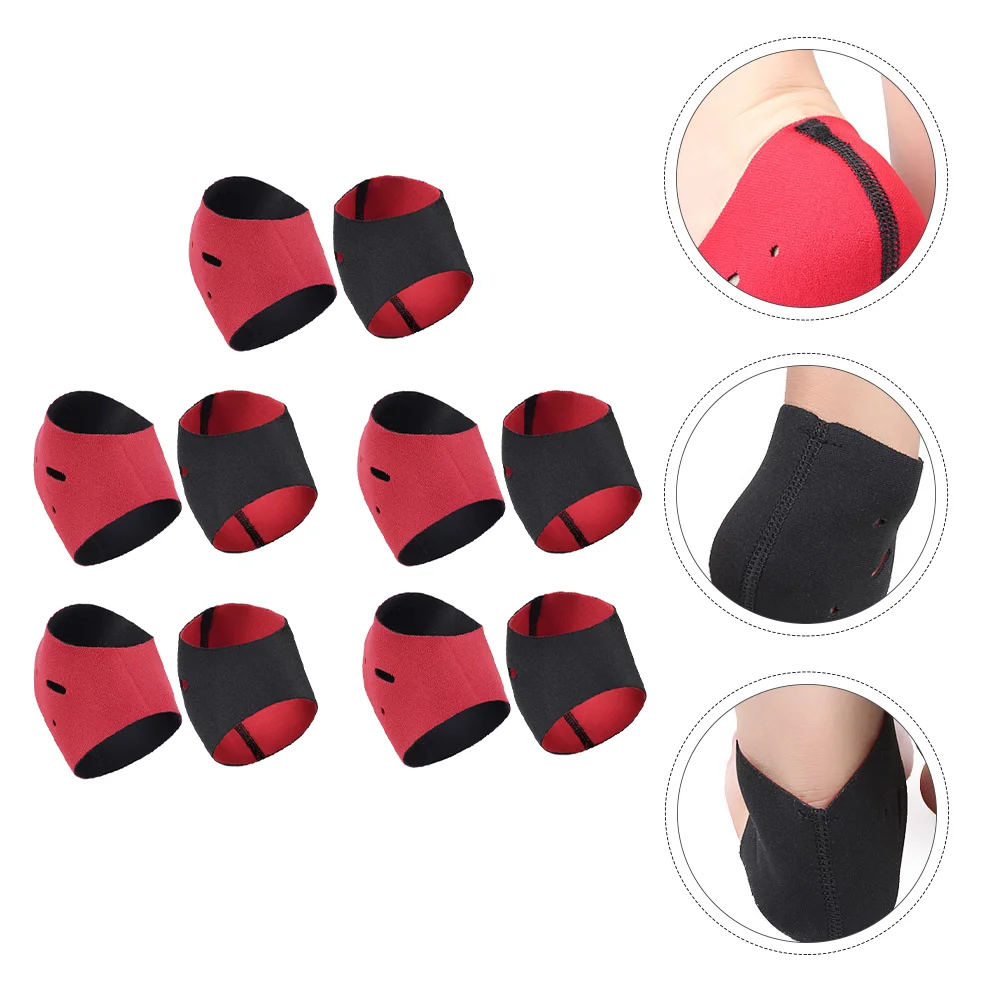 

5 Pairs Heel Supports Socks Heel Covers Ankle Pads