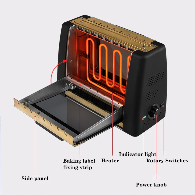 1200w 220v household small smoke free electric oven automatic rotating kebab transmission machine barbecue box bdb201901 free global shipping