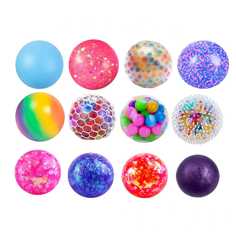 

Rainbow Water Beads Grape Squeeze Ball Squishy Stress Reliever Fidget Toys Decompression for Children