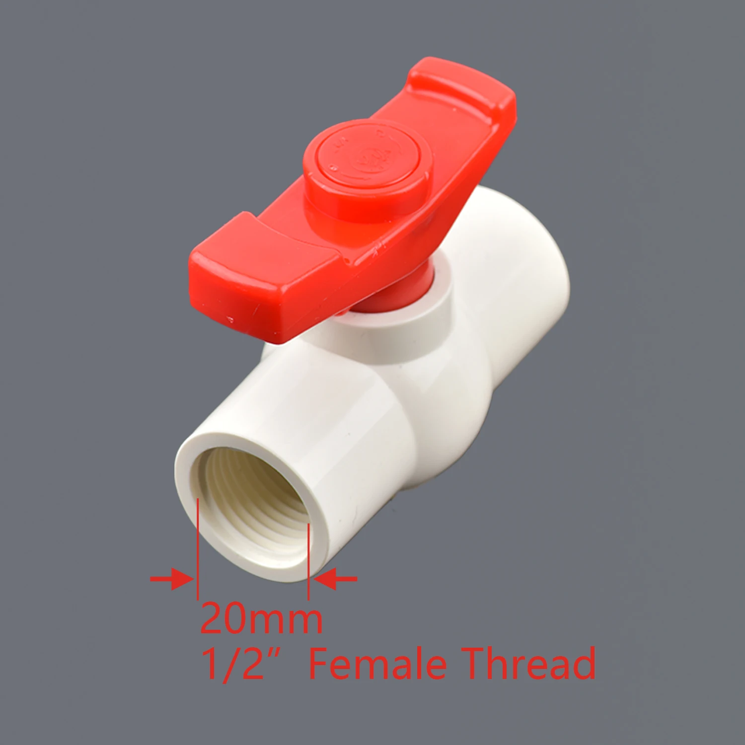 

Шаровой кран из ПВХ 1/2"-1,5", серый