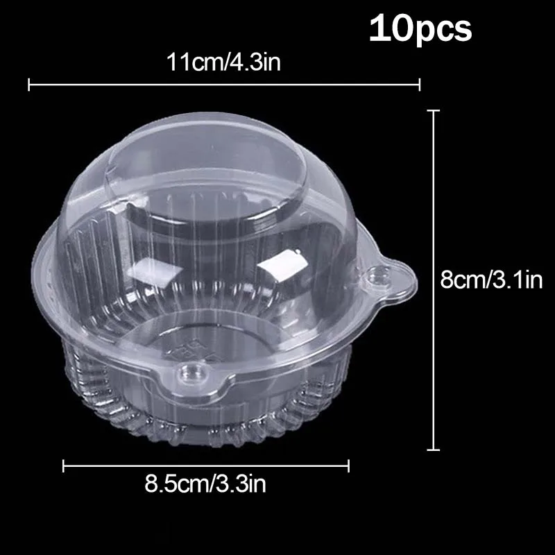 

Прозрачные пластиковые коробки для торта 10 шт