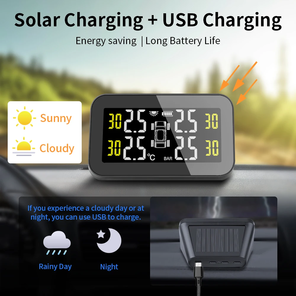2024 Develuck Система Контроля Давления В Шинах Tpms На Солнечной Энергии С
