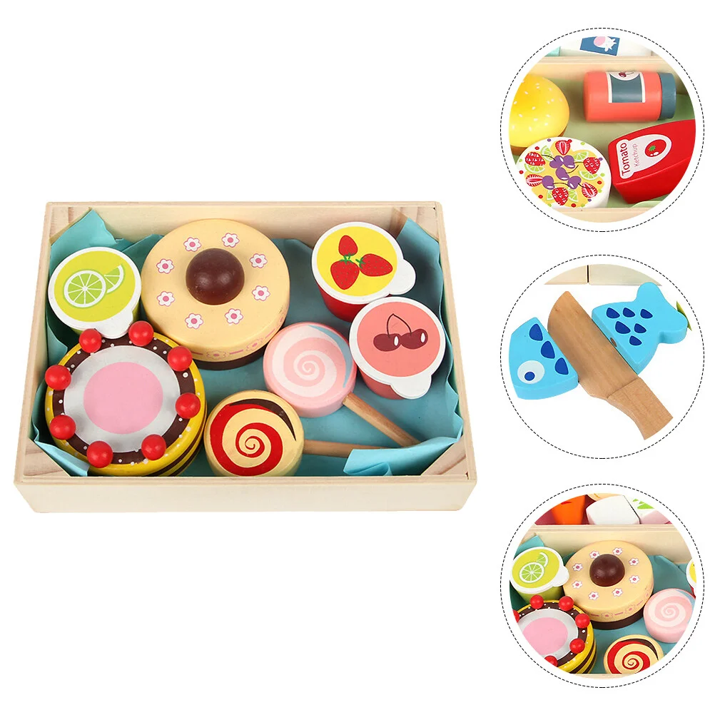 

Cecilia Playing House Prop Kids Cognitive Toy Toys Simulation Snacks Playthings Educational Food Cutting Cosplay