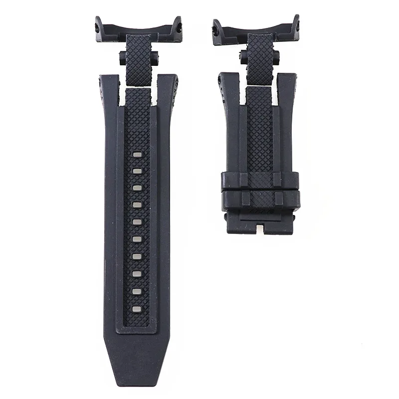 

For INVICTA Inverta Watch Silicone Rubber Waterproof Band Chain Matte Black Special Accessories
