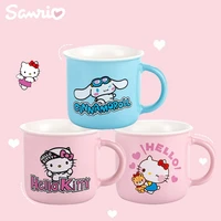 sanrio anime hello kitty water cup cute cinnamoroll ceramics mug cartoon coffee milk juice household office breakfast cups gifts