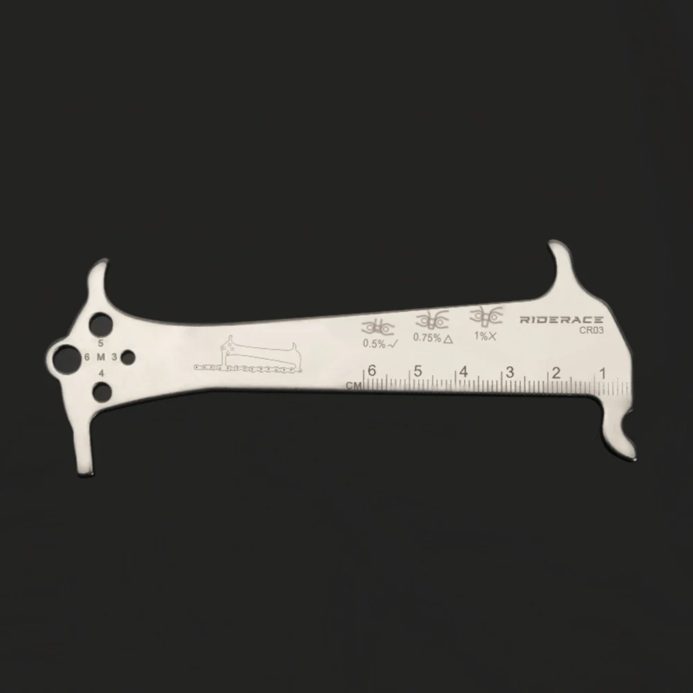 

Bike Repair Tool Chain Checke Ruler Chain Checking Cycling Replacement Gauge Measuring Ruler Silver Stainless Steel