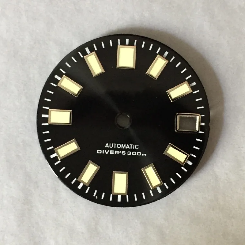 Watch accessories dial gray black blue with C3 luminous for 62mas men's mechanical watch modification accessories nh35/36 moveme