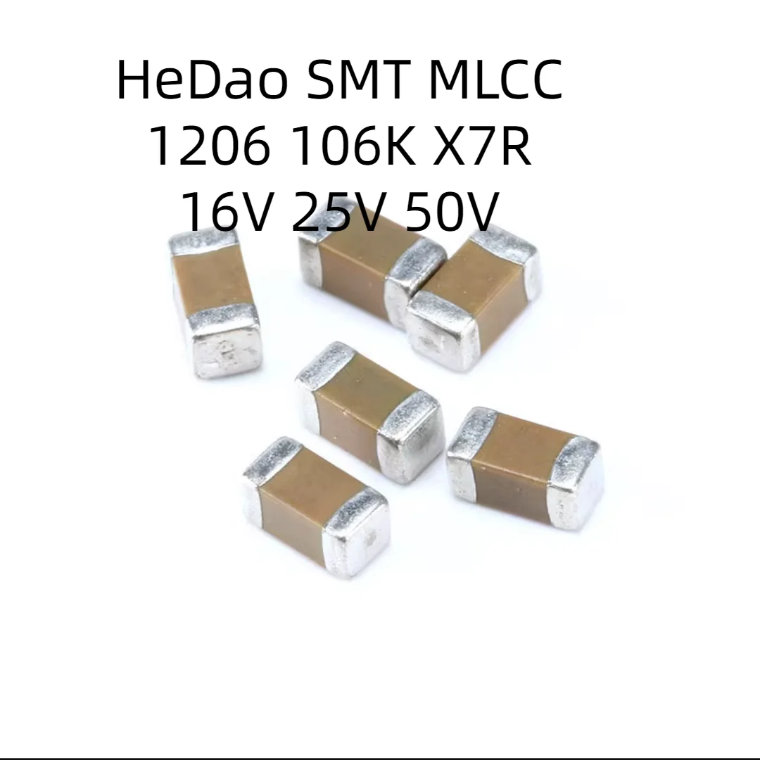 Керамические конденсаторы HeDao 2000 шт. SMD 1206 10UF 106K 16V 25V 50V X7R 10% MLCC 106KB