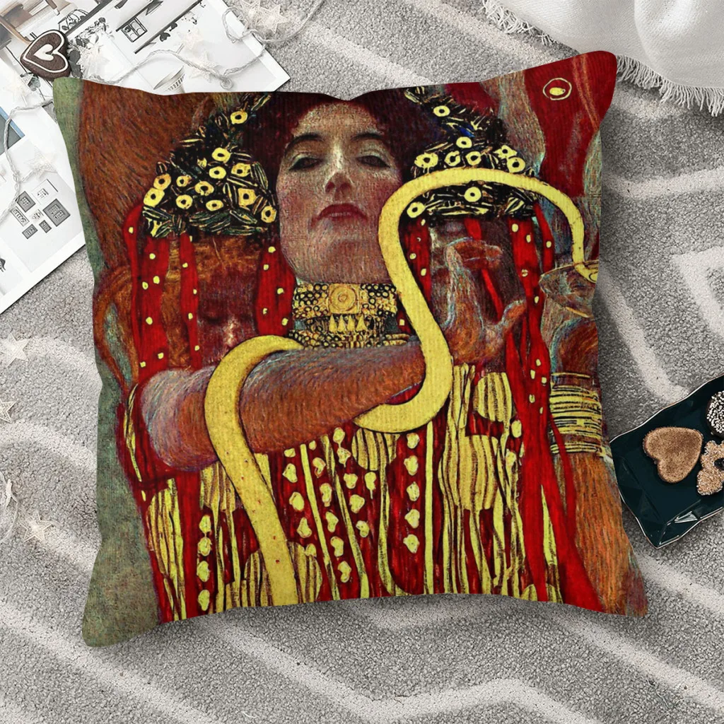 

Gustav Klimt медицинская гигиена 1907 Декоративная Подушка Чехол Backpack Cojines DIY печать Kawaii домашний декор