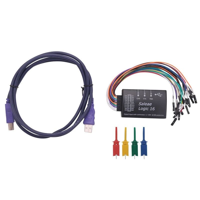 

The USB Logic Analyzer Is Multi-System Compatible With The Official Version. The Sampling Rate Is 100M And 16 Channels